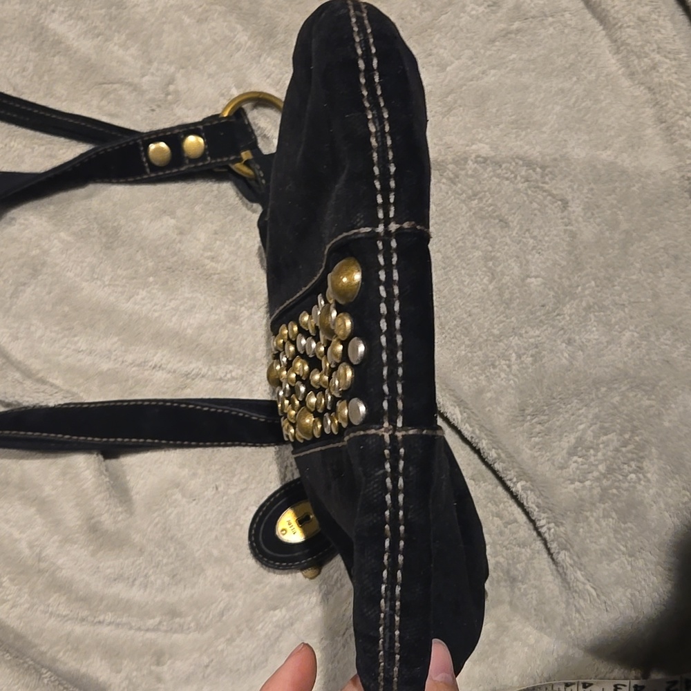 Fossil Black Studded Women's Bag - Picture 9 of 9